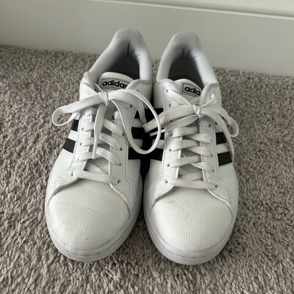 Adidas Classic White and Black Sneakers